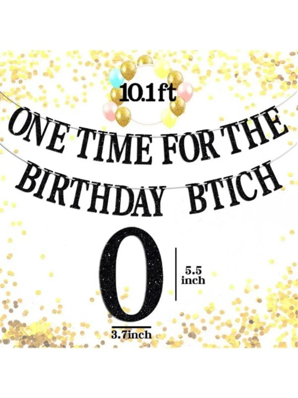 One Time For The Birthday Girl Banner Funny Bday Party Sign Decoration Black